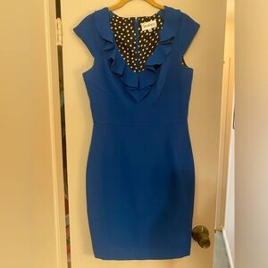 STUDIO I classy ruffle v-neck dress. Size 6.